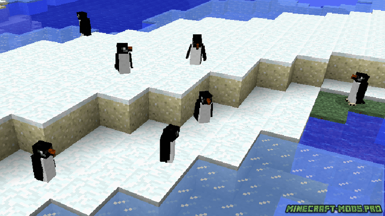 Мод Пингвины в Майнкрафт