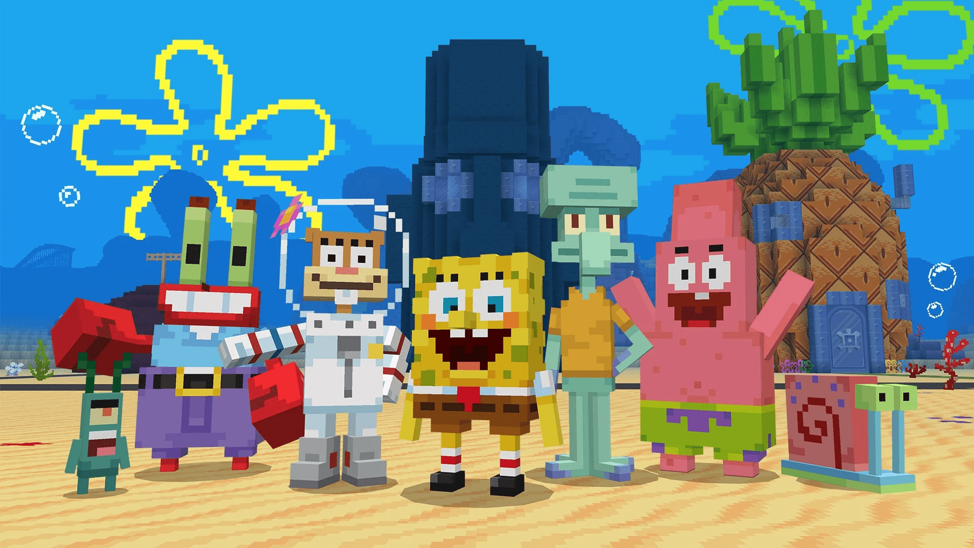 Губка Боб прибывает в DLC для Minecraft! для Майнкрафт