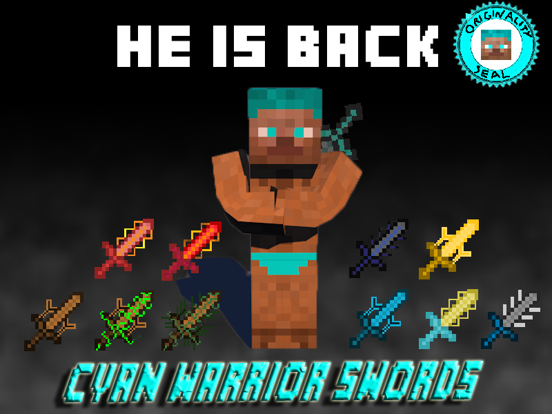 Мод Cyan Warrior Swords - Новые Мечи для Майнкрафт